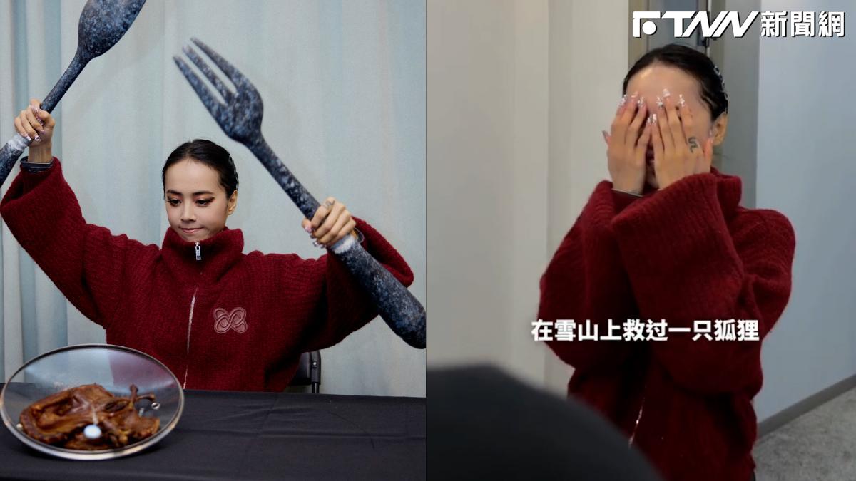 影／蔡依林跟風拍「雪山救狐狸」迷因　網笑翻：詭異的像AI生成