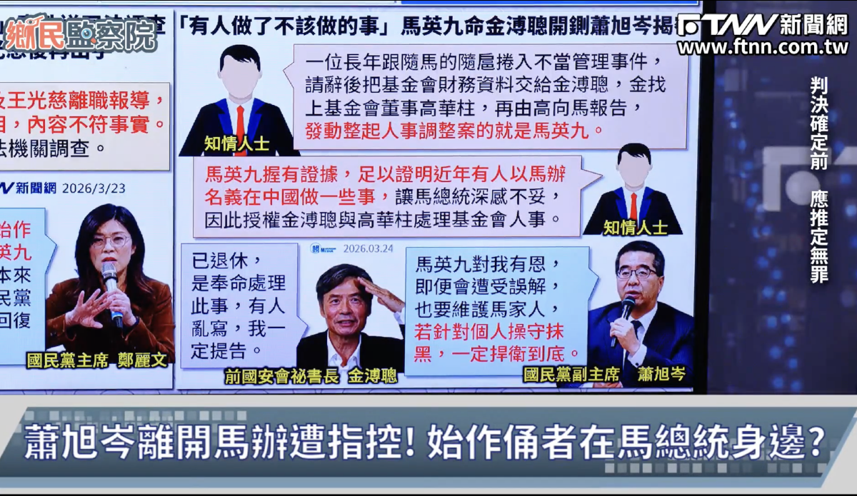 鄉民監察院／馬辦若開告蕭旭岑、王光慈恐成「京華城案2.0」　他示警：檢調直接抄國民黨中央、用反滲透法辦